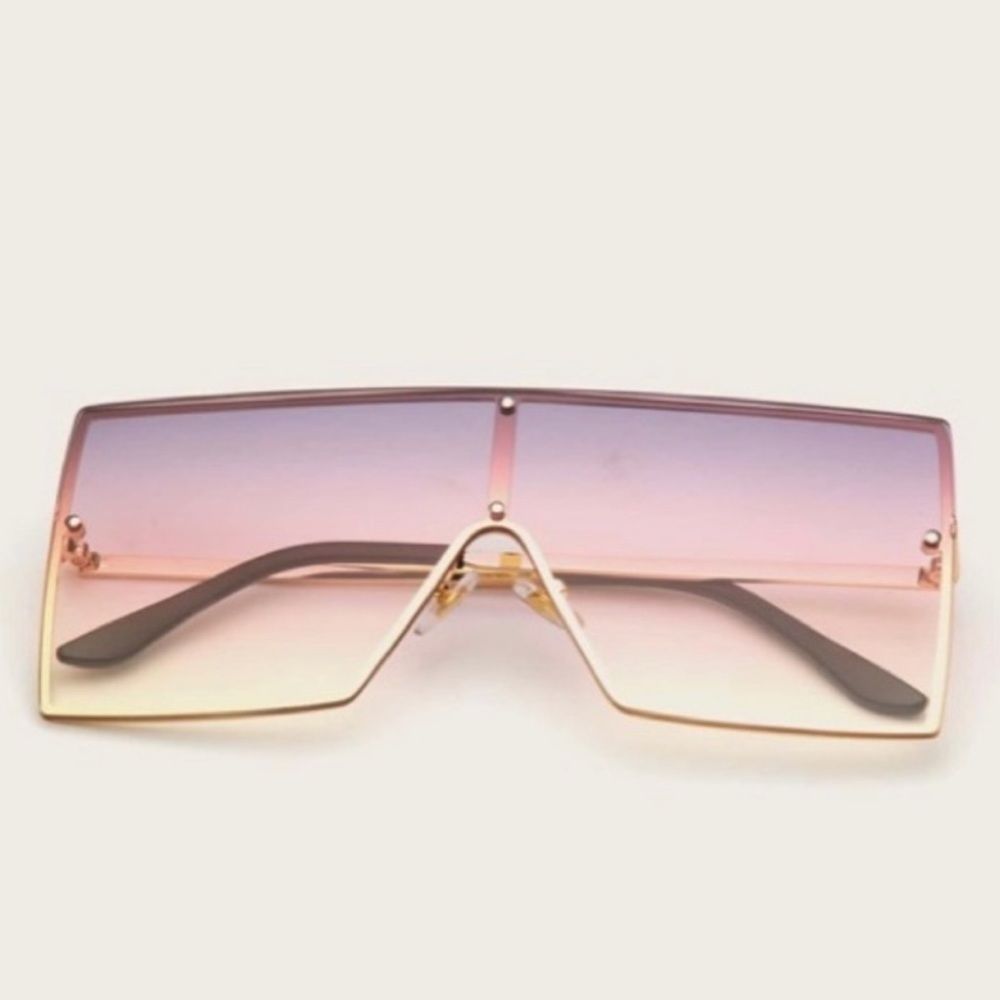 Multi Color Square Frame Sunglasses New - Picture 6 of 8